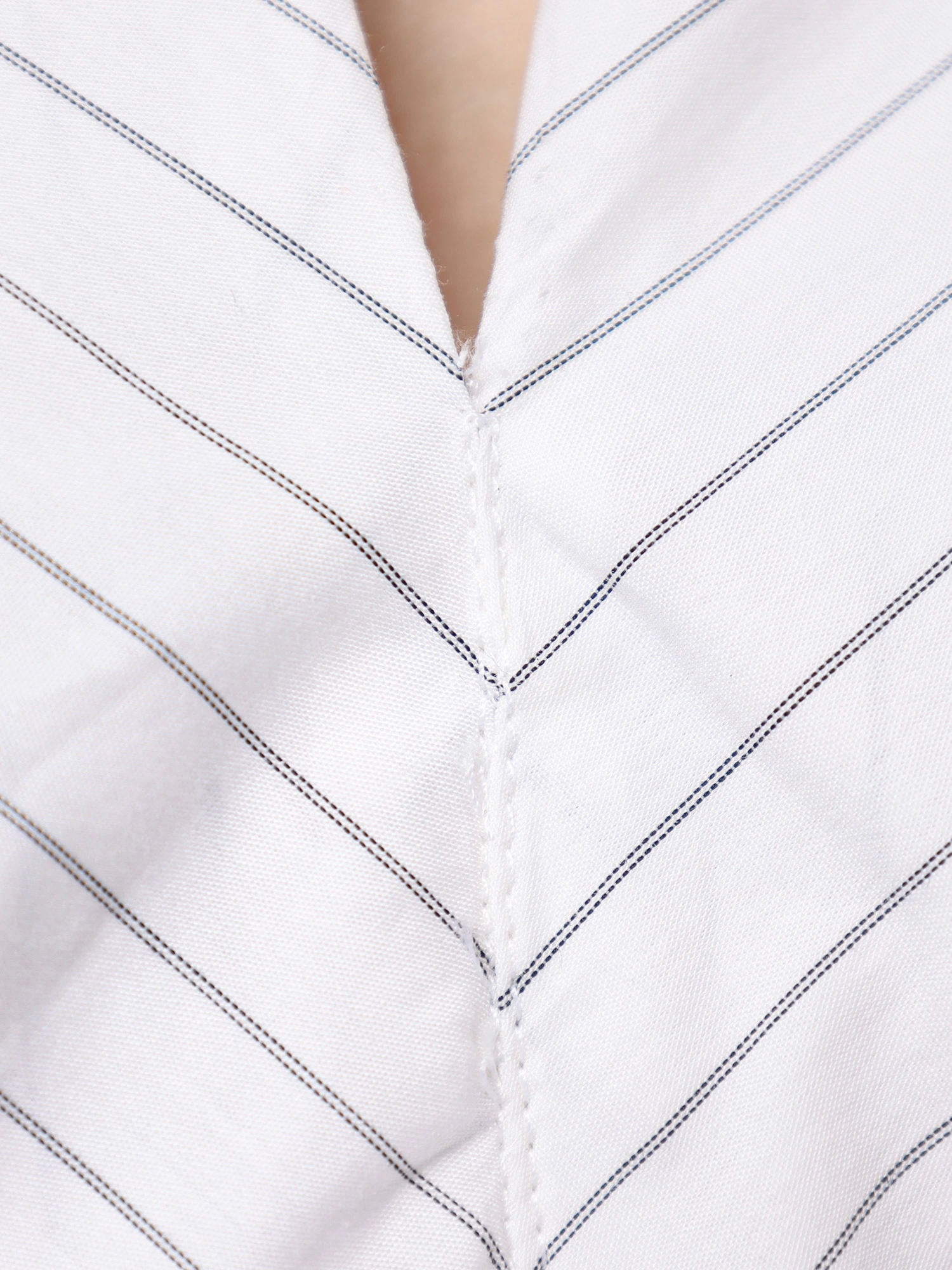 Блуза из смесового хлопка в полоску